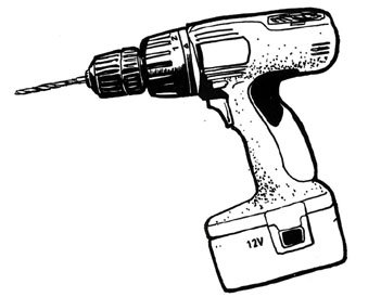 Handyman clipart powerdrill
